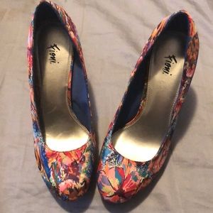 Fioni Floral Cork heel